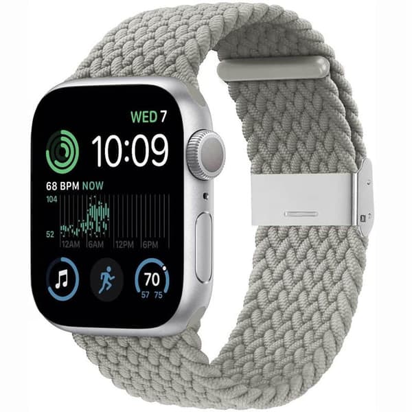 Punottu kellon ranneke Apple Watch SE 2022 (44mm) - Stone
