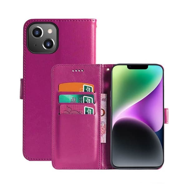 Plånboksfodral 3-kort till Apple iPhone 14 Plus - Rosa