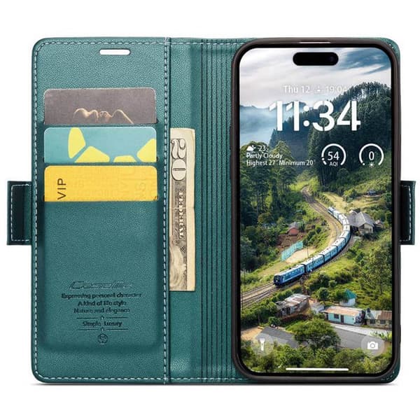 CaseMe mobildeksel 023 til Apple iPhone 16 Pro - Petrol