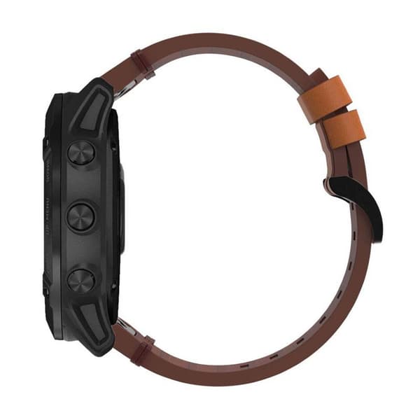 Nail lÃ¤der klockarmband easyfit till Garmin Fenix E - Chestnut
