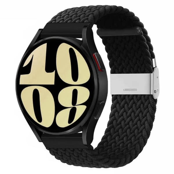 Flettet Elastisk urrem til Samsung Galaxy Watch 6 (44mm) - Sort