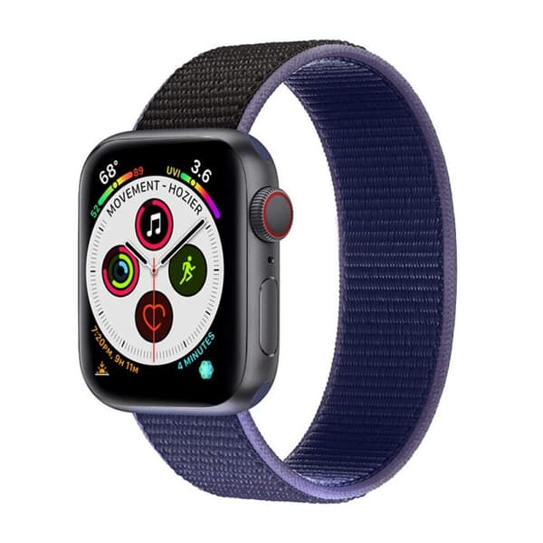 Nylon Urrem til Apple Watch 5 (40mm) - Midnight Black