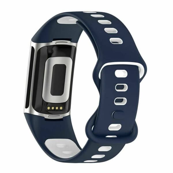 Twin Sport urrem til Fitbit Charge 5 - BlÃ¥/hvid