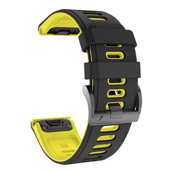 Twin sport urrem til Garmin Instinct 3 (50mm) - Sort/gul
