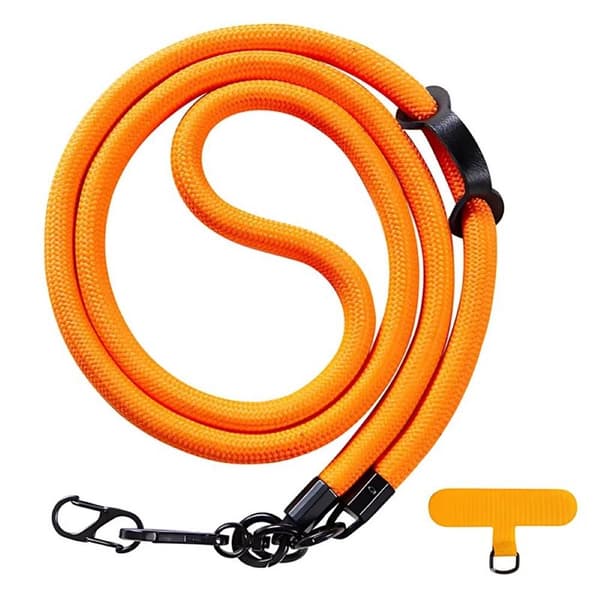 Mobilhalskæde med fastgørelsesplade - Orange