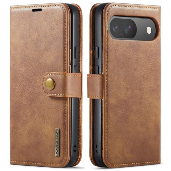 Mobil lommebok DG-Ming 2i1 til Google Pixel 9 - Brun