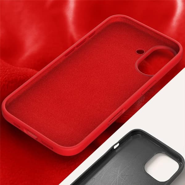 Liquid silikon deksel til Apple iPhone 16 Plus - China Red