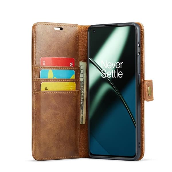 Wallet DG-Ming 2i1 til OnePlus 11 - Brun