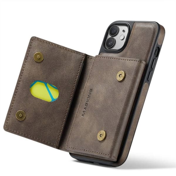 DG-Ming Magking K2 2i1 deksel til Apple iPhone 12 - Coffee