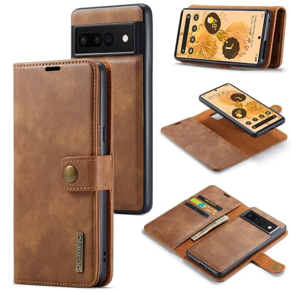 Wallet DG-Ming 2i1 til Google Pixel 8 Pro - Brun
