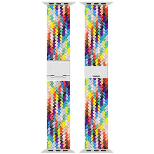 Flettet elastisk urrem til Apple Watch S12 (42mm) - Pride Editio