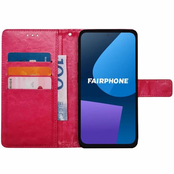 Wallet cover 3-kort til Fairphone 5 - Lyserød