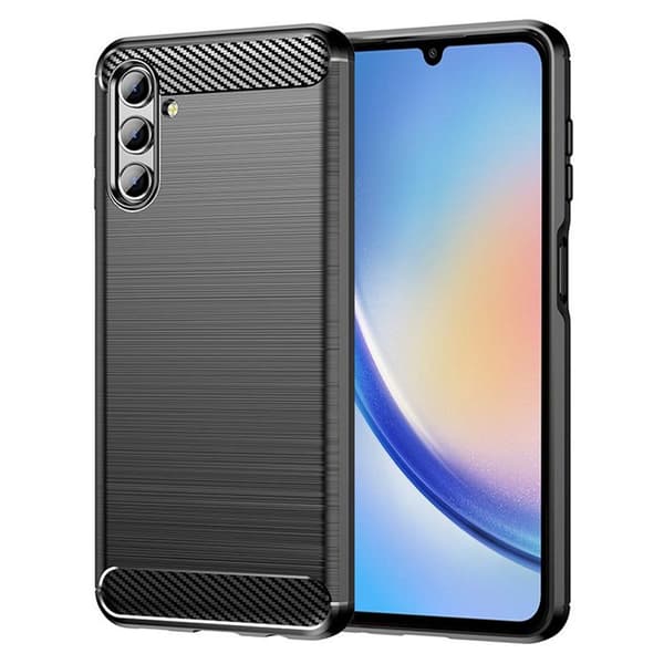 Børstet silikondeksel til Samsung Galaxy A05s - Sort
