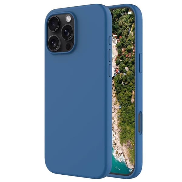 Liquid silikone cover til Apple iPhone 16 Pro - Cobolt Blue