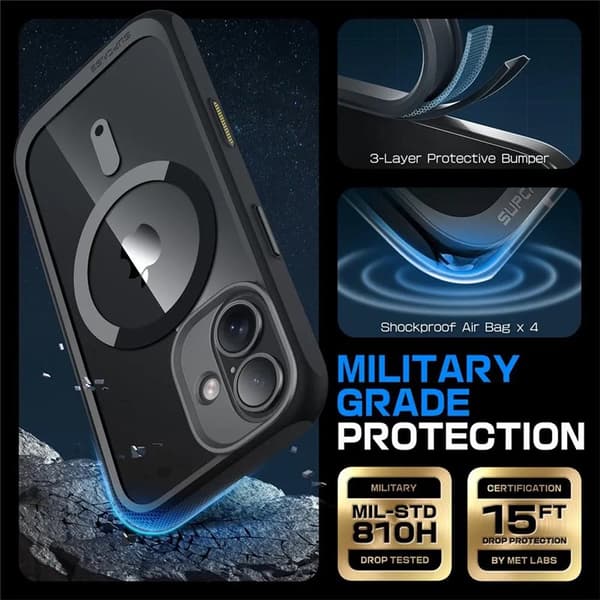 SUPCASE UB Mag cover til Apple iPhone 16 - Sort