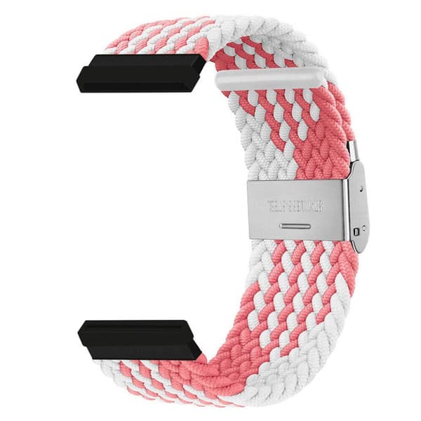 Flettet elastisk urrem til Fitbit Versa 4 - Pink white