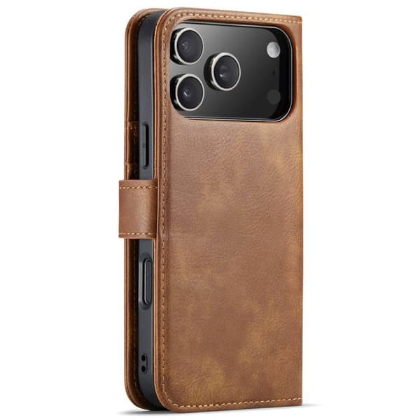 Mobil lommebok DG-Ming 2i1 til Apple iPhone 18 Pro Max - Brun