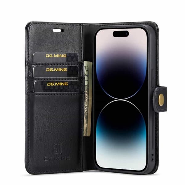 Wallet DG-Ming 2i1 til Apple iPhone 15 Pro - Sort