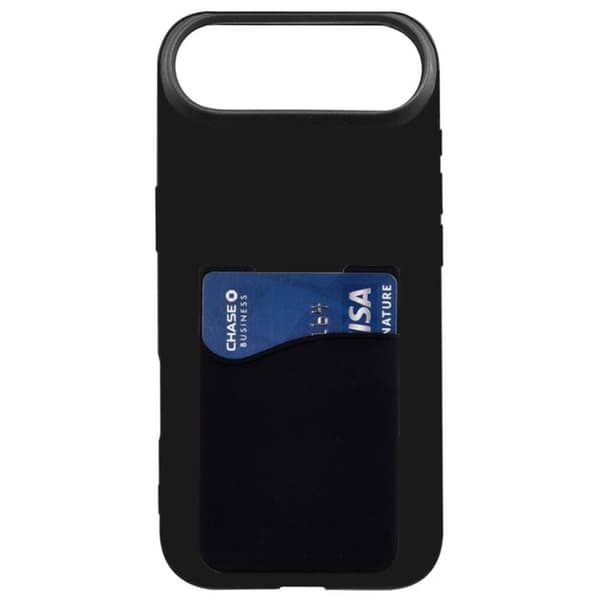 Silikone cover med kortholder til Apple iPhone Air - Sort