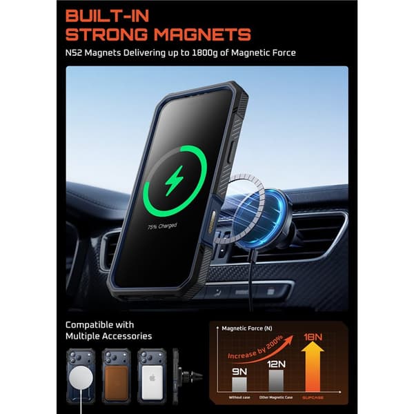 SUPCASE UB Grip Pro kuori Apple iPhone 17 Pro - Azure