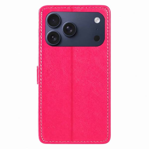 Plånboksfodral 3-kort till Apple iPhone 18 Pro Max - Rosa