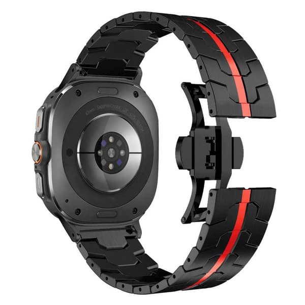 Iron Man rustfrit urrem til Samsung Galaxy Watch Ultra 2 - Sort/