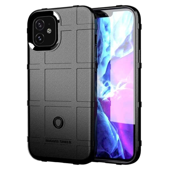 Rugged Shield kuori Apple iPhone 12 mini - Musta