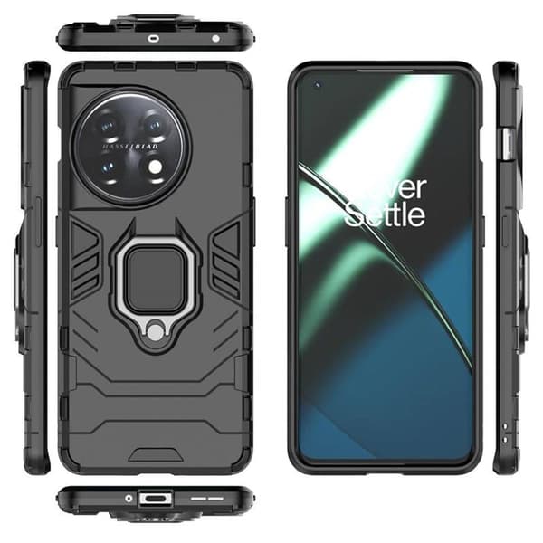 Hybrid Ring Case til OnePlus 11 - Sort