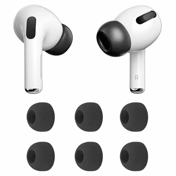 Ørepuder 6-pak (M) til Apple AirPods Pro - Sort