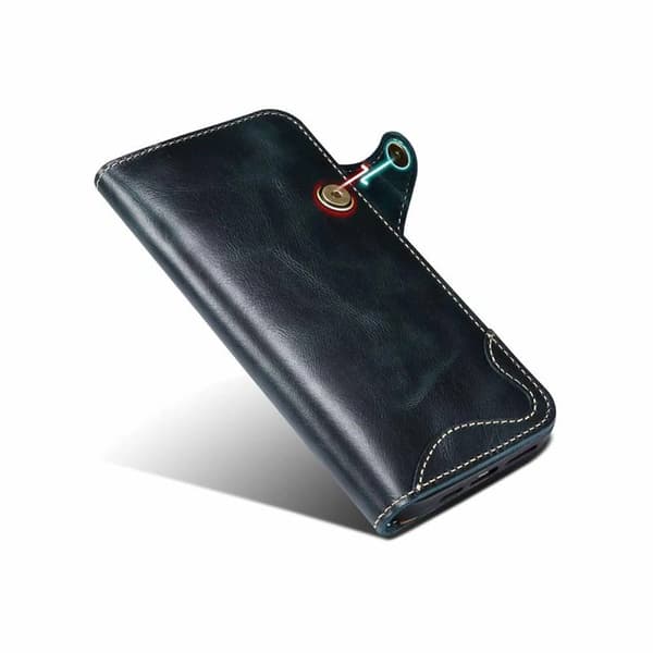Denior mobilfodral lÃ¤der till Apple iPhone 15 Plus - BlÃ¥