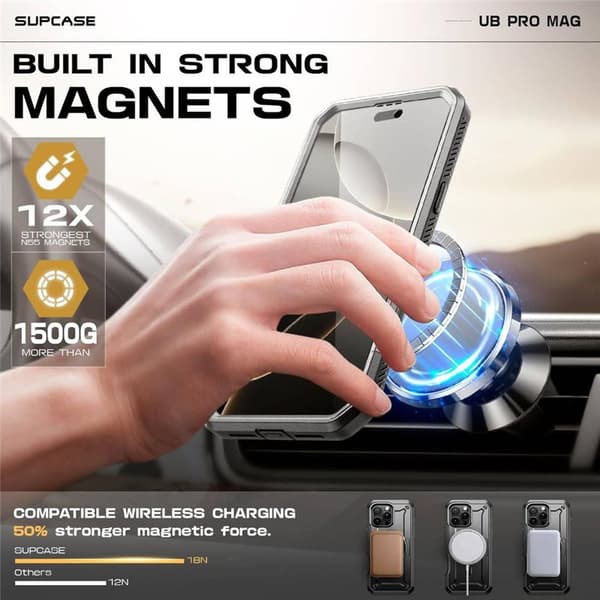 SUPCASE UB Pro Mag deksel til Apple iPhone 16 Pro Max - TiGray