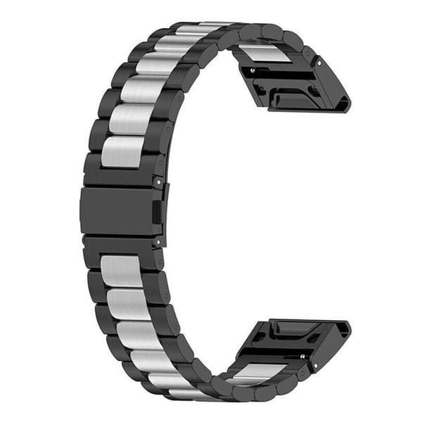 Rustfrit stÃ¥l urrem til Garmin Instinct E (40mm) - Sort/SÃ¸lv