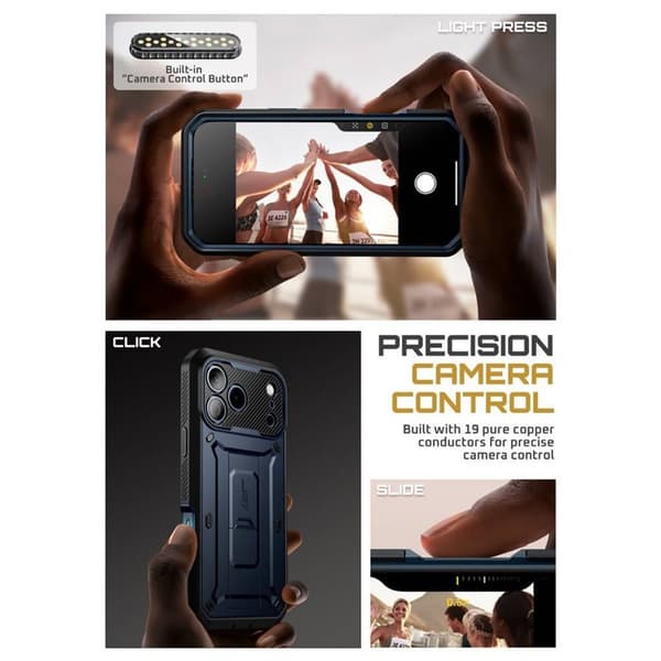 SUPCASE UB Pro cover til Apple iPhone 17 Pro - Azure