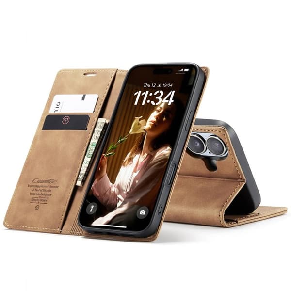 CaseMe mobildeksel 013 til Apple iPhone 16 Plus - Brun