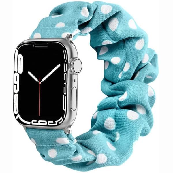 Scrunchie Elastic Urrem til Apple Watch 7 (45mm) - Bluedot