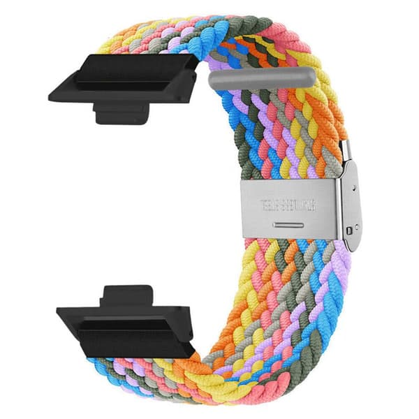 Flettet elastisk urrem til Huawei Watch Fit 5 - Light rainbow