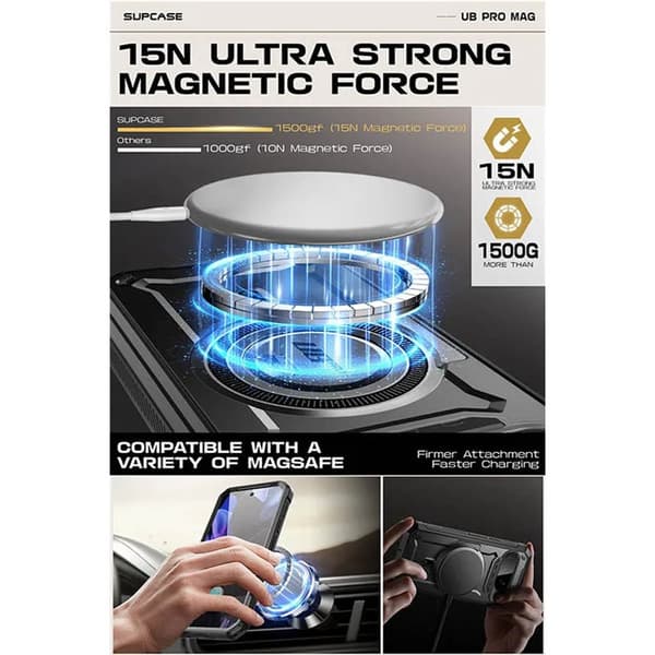 SUPCASE UB Pro Mag cover til Google Pixel 9 Pro XL - Sort