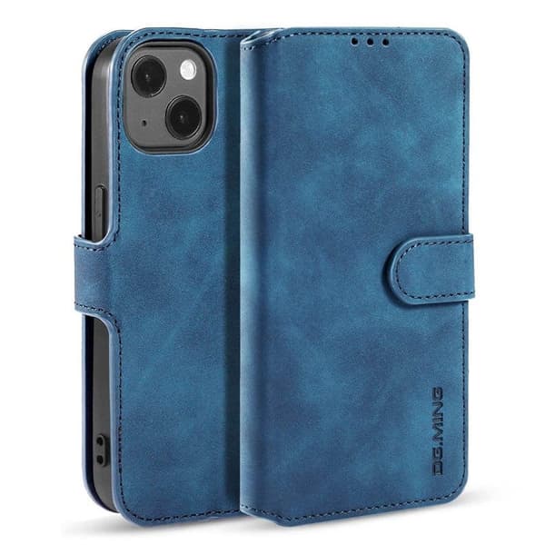 DG-Ming Wallet cover 3-kort til Apple iPhone 14 Plus - Blå