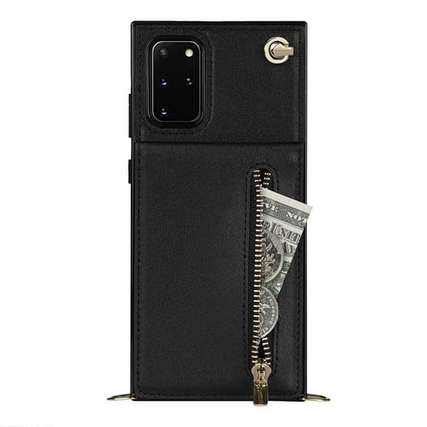 Zipper halskæde etui til Samsung Galaxy S20 Plus - Sort