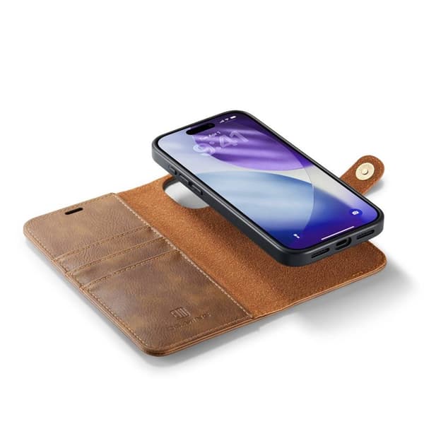 Lompakkokotelo DG-Ming 2i1 Apple iPhone 17 Pro Max - Ruskea
