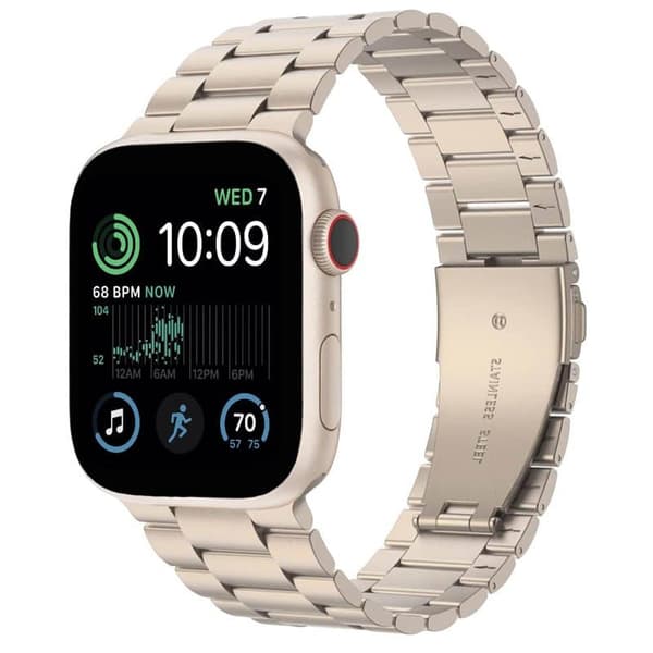 Urrem Rustfrit stÃ¥l til Apple Watch SE 2022 (44mm) - Starlight