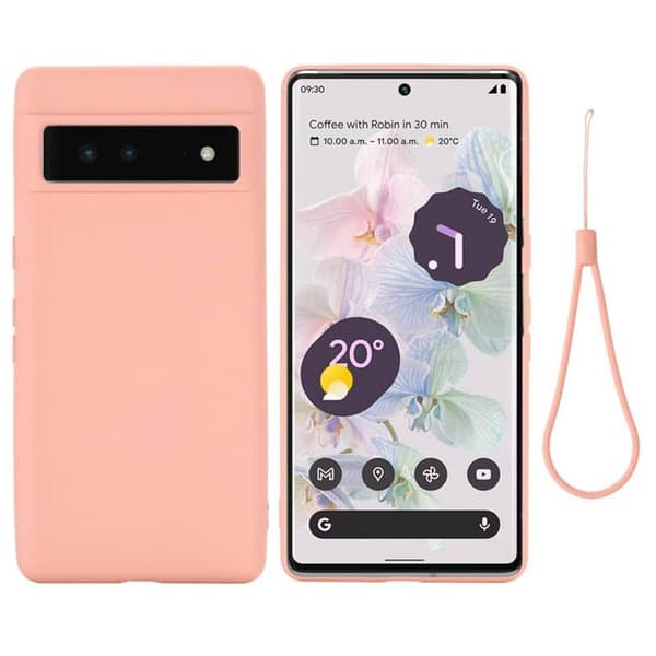Liquid silikon skal till Google Pixel 7A - Pink