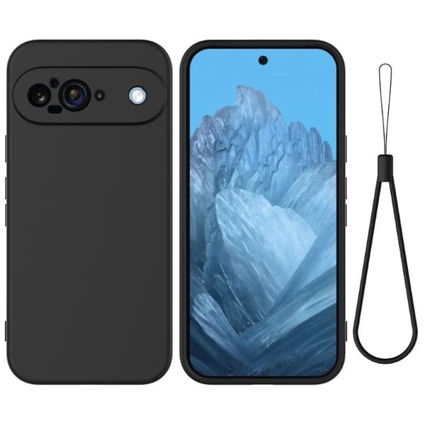 Liquid silikondeksel til Google Pixel 9 - Svart