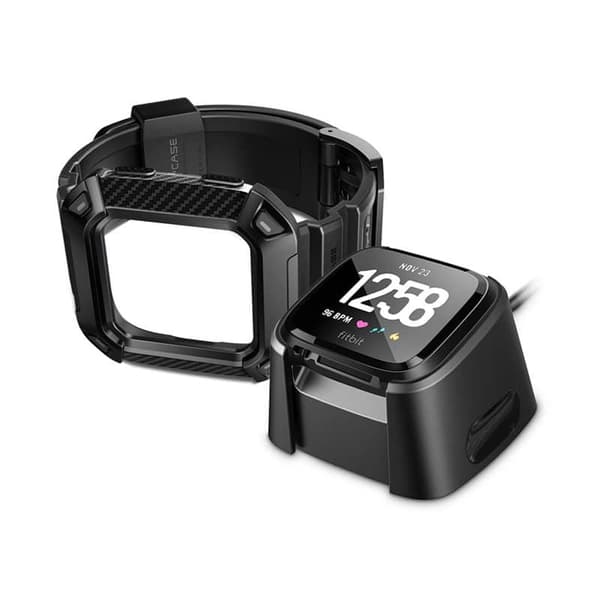 SUPCASE UB Pro Fitbit Versa - Musta