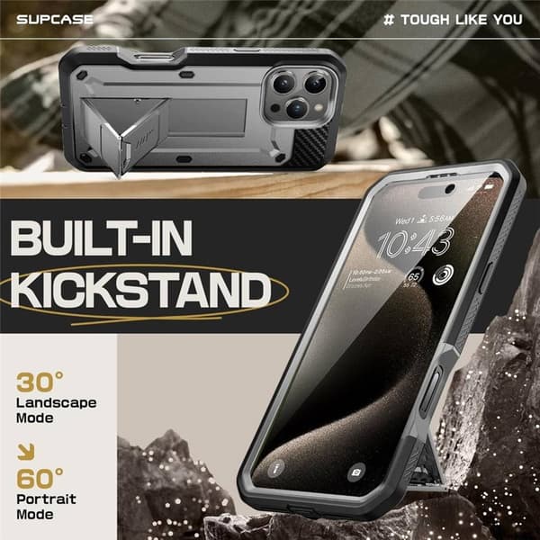 SUPCASE UB Pro cover til Apple iPhone 16 Pro - TiGray