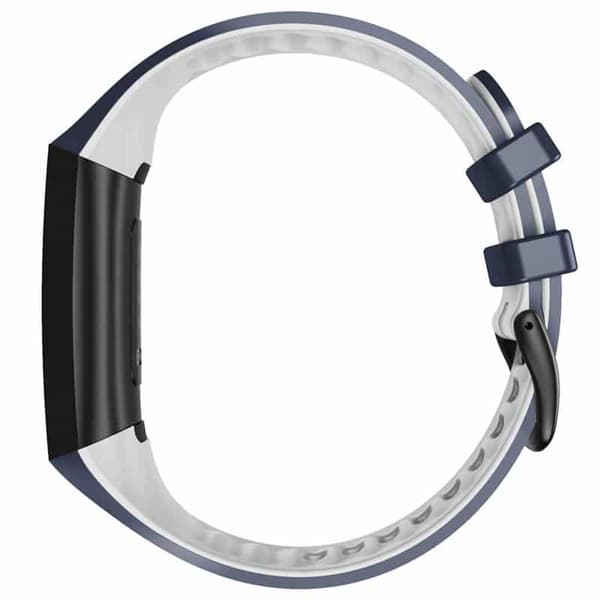 Twin Sport urrem til Fitbit Charge 3- BlÃ¥/hvid