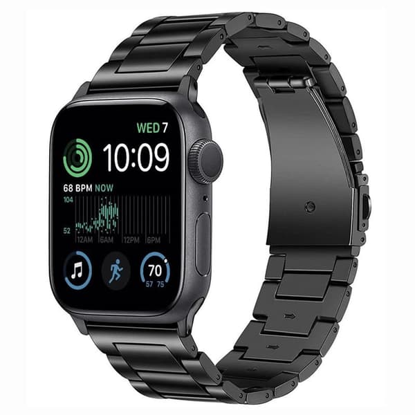 BEAD Titanium urrem til Apple Watch SE 2022 (44mm) - Sort