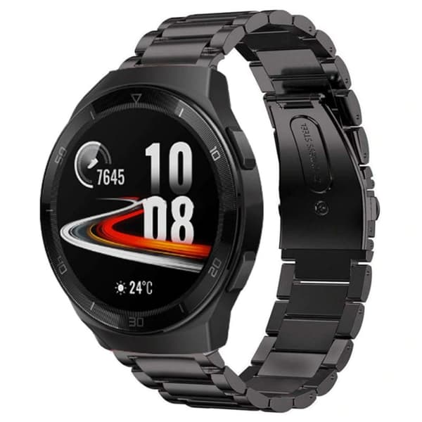 til Huawei Watch GT2e rustfrit stål urrem - sort