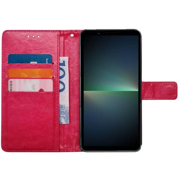 Wallet cover 3-kort til Sony Xperia 5 V - Lyserød