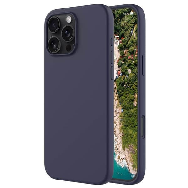 Liquid silikon deksel til Apple iPhone 16 Pro Max - Midnight Blu